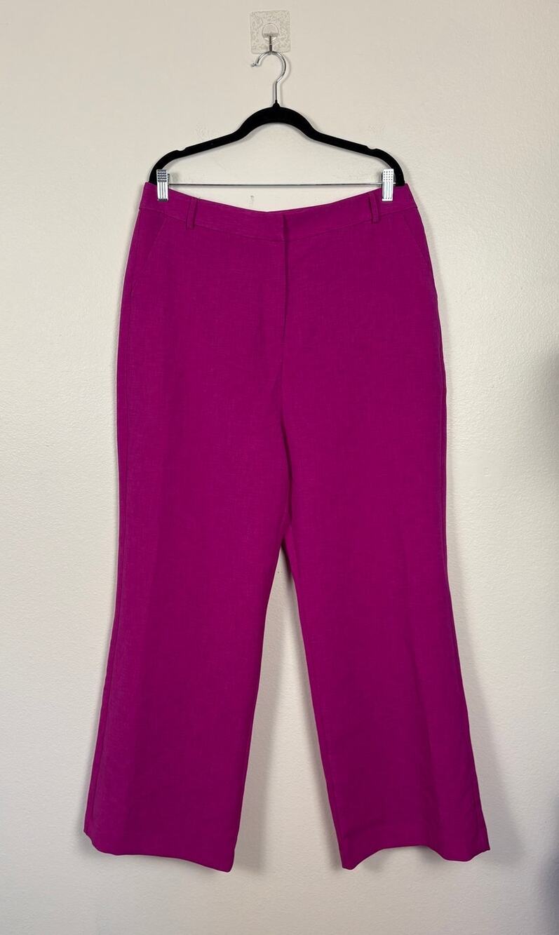 Saint Art Hot Pink Fuchsia Wide Leg Career Wear Trousers XXL